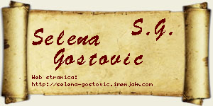 Selena Gostović vizit kartica